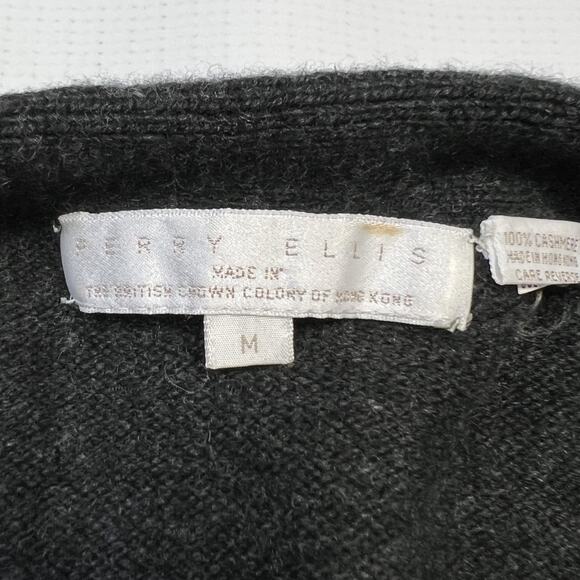 Vintage Perry Ellis Sweater Vest Mens Medium Cashmere Double Breasted 90s - Picture 11 of 12